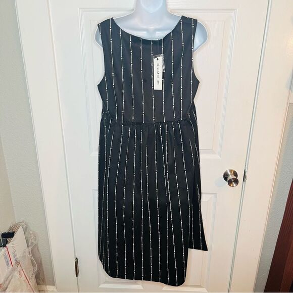 Modcloth Black Friday Striped to the Bone Midi Dress Midi Dress 10 AU 6 US NWT - Picture 10 of 13